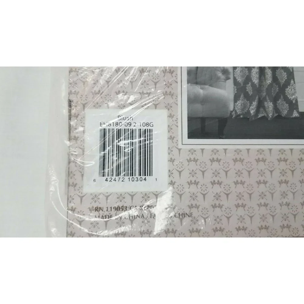 Exclusive Home Blush Medallion Woven Room Darkening Curtain Set 52 x 108 NWT